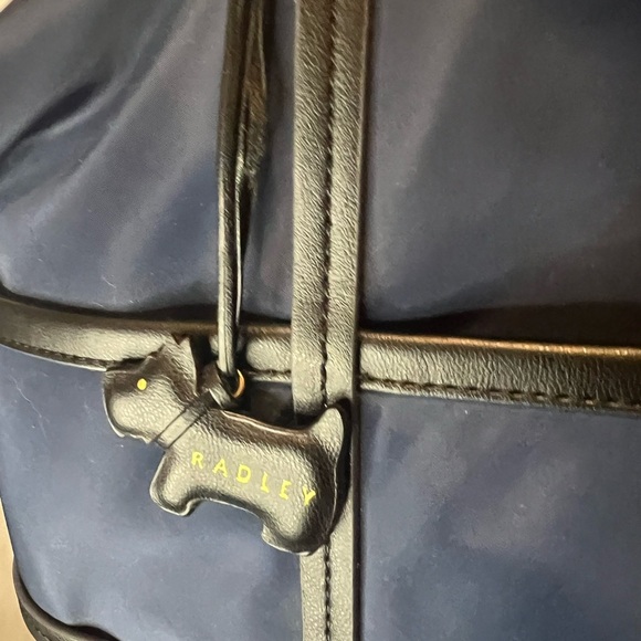 RADLEY LONDON Blue and Black Tote Bag with Leather-Look Straps - Picture 2 of 5